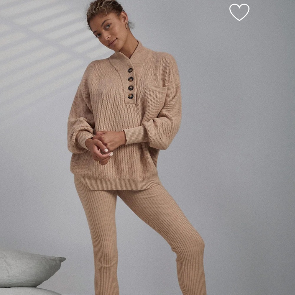 Lunya Cozy Cotton Silk Pocket Henley